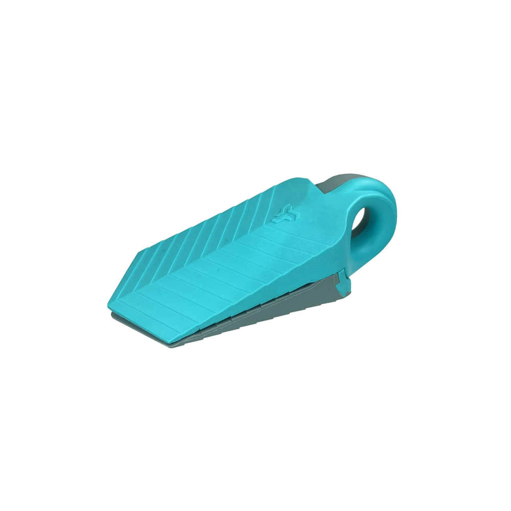 Double cale en turquoise et gris, produit en forme de coin avec ouverture de poignée