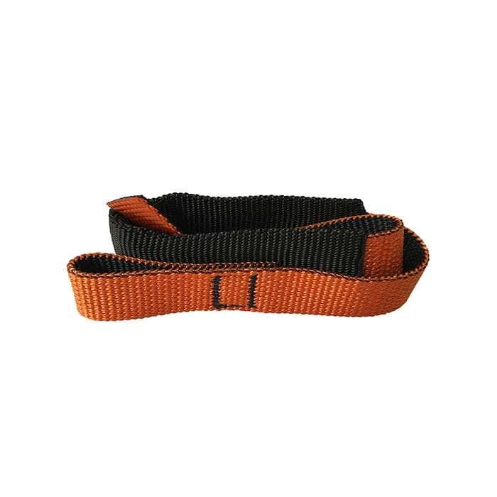 Quick Step Strap en bas, une sangle pliée en matériau orange-noir