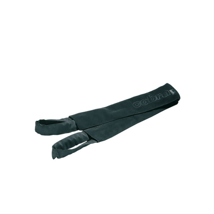 Sangle ultrastatique cobra S, noire, boucle allongée avec deux boucles d’extrémité en tissu