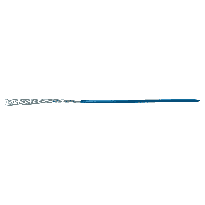 Poinçon en forme de cage, en forme de tige avec poignée bleue et extrémité argentée, en forme de grille