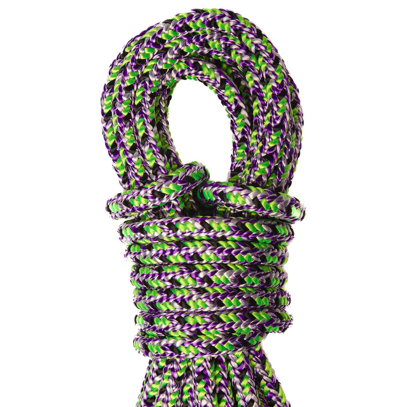 Corde Argiope Evo en rouleau avec motif vert-violet-noir