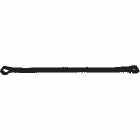 Ruban central TreeAustria Pro, ruban textile noir très long avec des boucles aux deux extrémités, nom du fabricant visible en lettres rouges sur le ruban