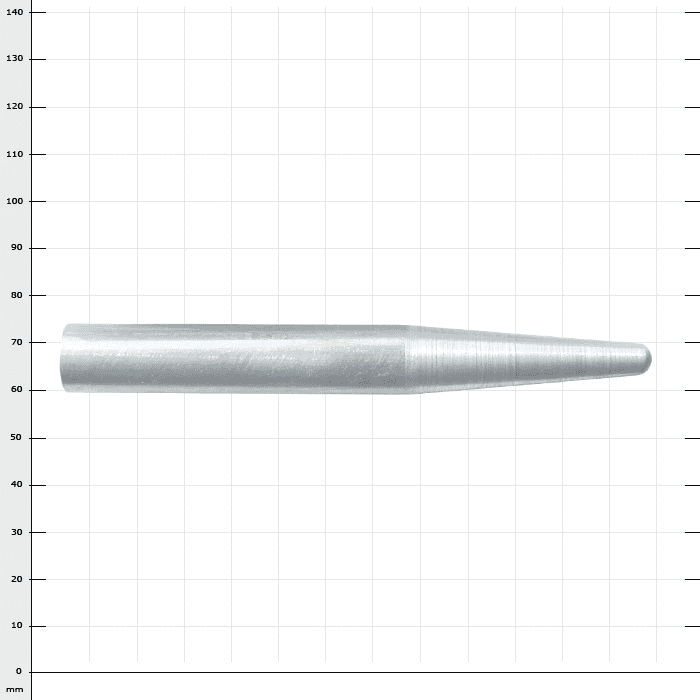 Splice Awl 15, un outil cylindrique argenté avec une extrémité conique, sans informations visibles du fabricant