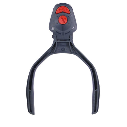 PROTOS® Wireless Bracket P2, support noir avec bouton rotatif rouge et bouton d’appui par le haut