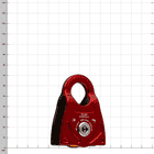 Poulie rouge avec dos noir, modèle PUL660 avec caractéristiques techniques à l’avant