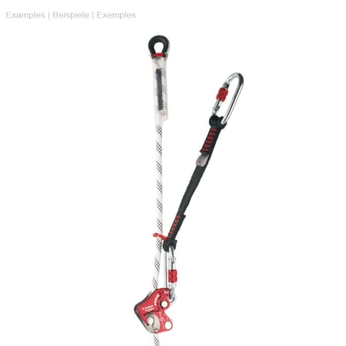 Longe gobeline 26, kit d’escalade complet avec ruban noir, crochet en plastique rouge, mousqueton en aluminium et équipement d’escalade rouge sur corde blanche