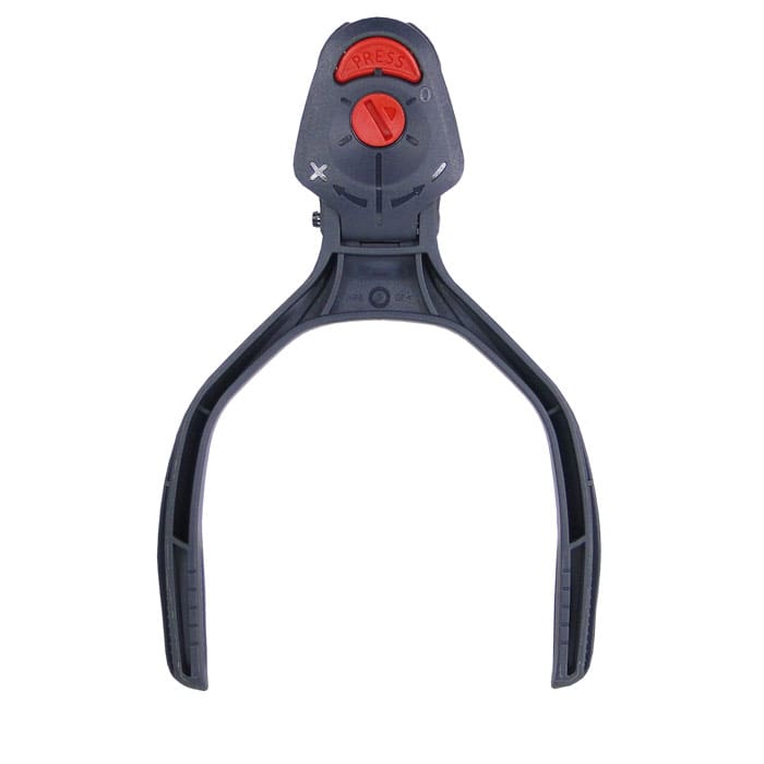 PROTOS® Wireless Bracket P2, support noir avec bouton rotatif rouge et bouton d’appui par le haut