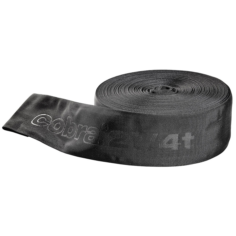 Ruban noir étroitement enroulé avec l’inscription cobra 2/4 t protection contre l’abrasion 20 m