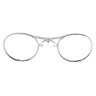 Insert de lunettes PROTOS®, monture en métal argenté avec deux verres ovales
