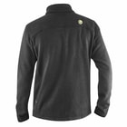 Vue arrière de la veste Mylodon en gris foncé avec un petit logo jaune sur le col