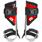 Distel Alu PLUS Click by Distel, paire d’étriers en aluminium avec plaques en plastique rouge, velcro noir et sangles à boucle
