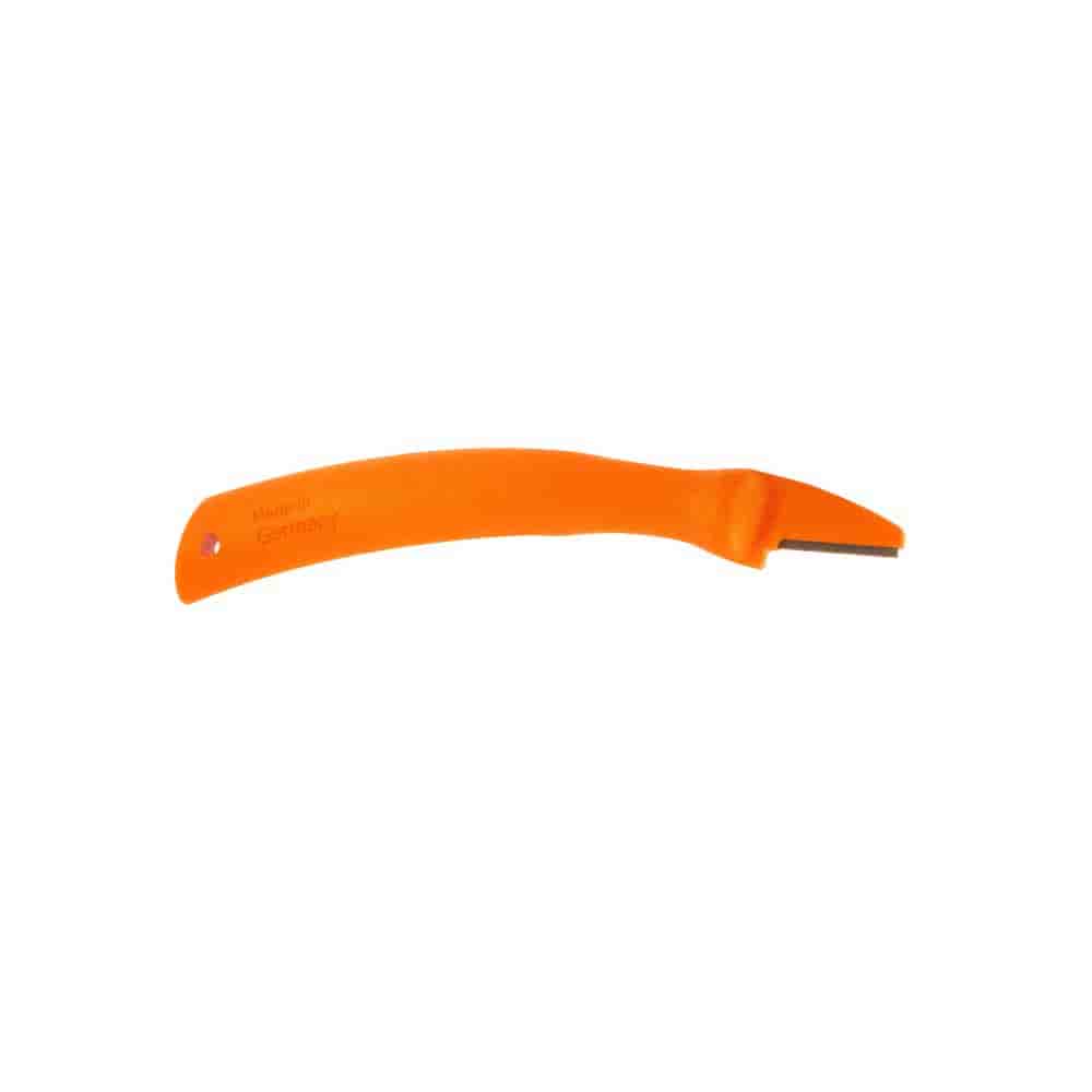 Aiguiseur de lame orange Original LION avec poignée incurvée, isolé sur fond blanc
