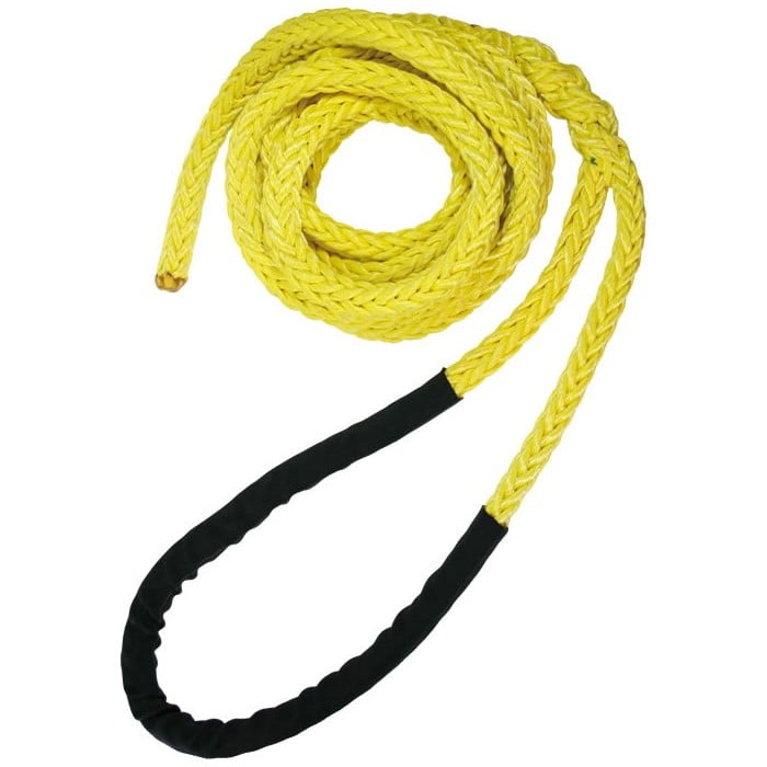 Tenex Sling 19 long, corde tressée jaune aux extrémités noires