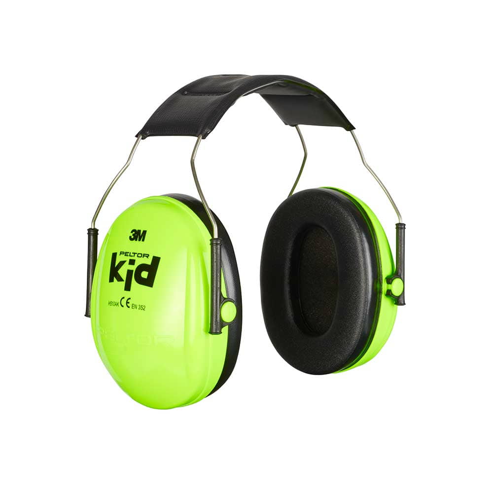 Peltor Kid de 3M, capsule de protection auditive verte pour enfants avec bandeau et coussinets d’oreille noirs
