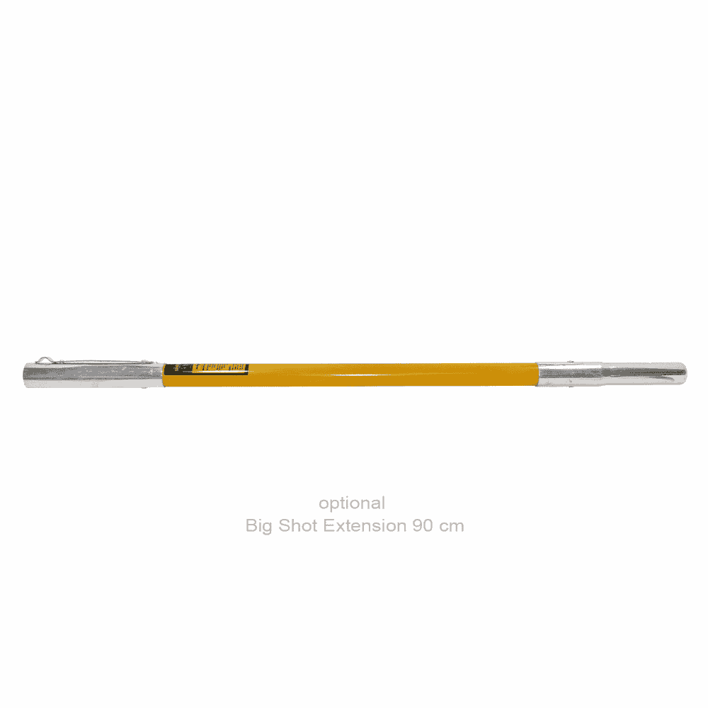 Big Shot Set tige jaune avec extrémités argentées, extension Big Shot 90 cm en option