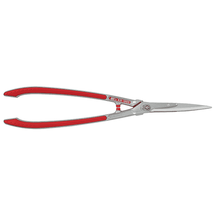 ARS KR-1000 Taille-haie d’ARS avec poignées rouges et lame et poignées argentées