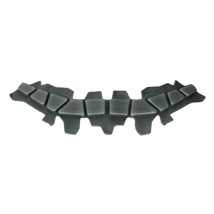 Rembourrage intérieur en vertex, rembourrage noir avec plusieurs segments rectangulaires et trapézoïdaux, nom du produit visible
