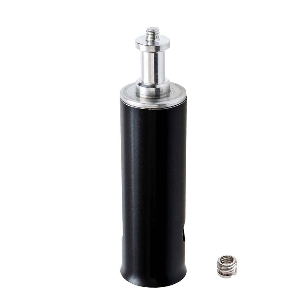 ArboRapid MediaAdapter Adaptateur cylindrique rigide, noir et argenté avec petit filetage métallique à côté de l’adaptateur