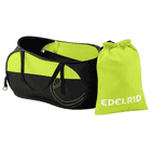 Sac de printemps 30 d’Edelrid en noir et jaune fluo avec deux poignées et un petit sac en jaune fluo avec logo Edelrid blanc