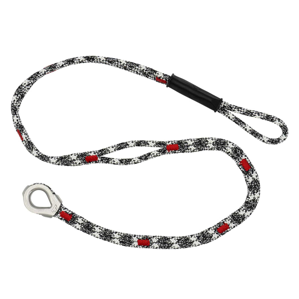 canopyANCHOR Cosse en corde noir-blanc-rouge avec œillet et boucle en métal