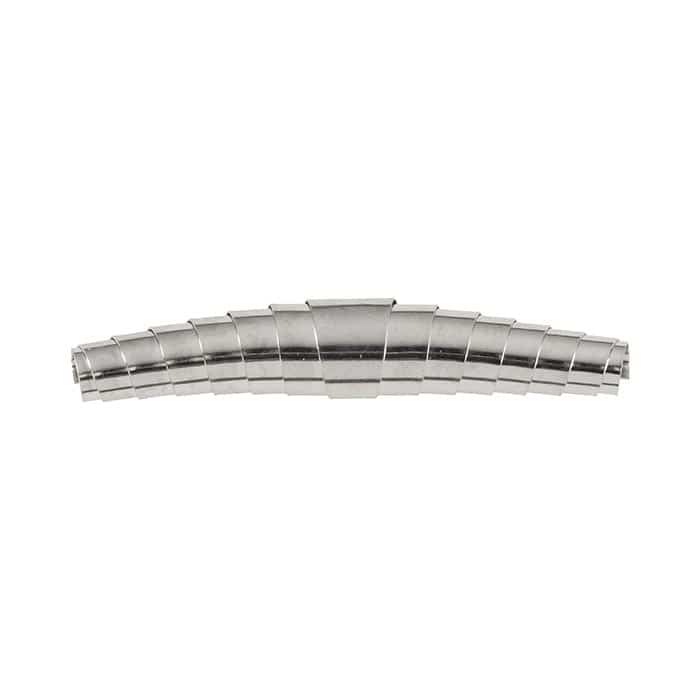 Lion 6, 7, 8 plumes, argenté, ressort en métal bombé avec structure segmentée et surface lisse