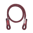 Gyro Lanyard Spare Cord de CAMP, une laisse de rechange tressée en noir, rouge et blanc avec des boucles aux deux extrémités