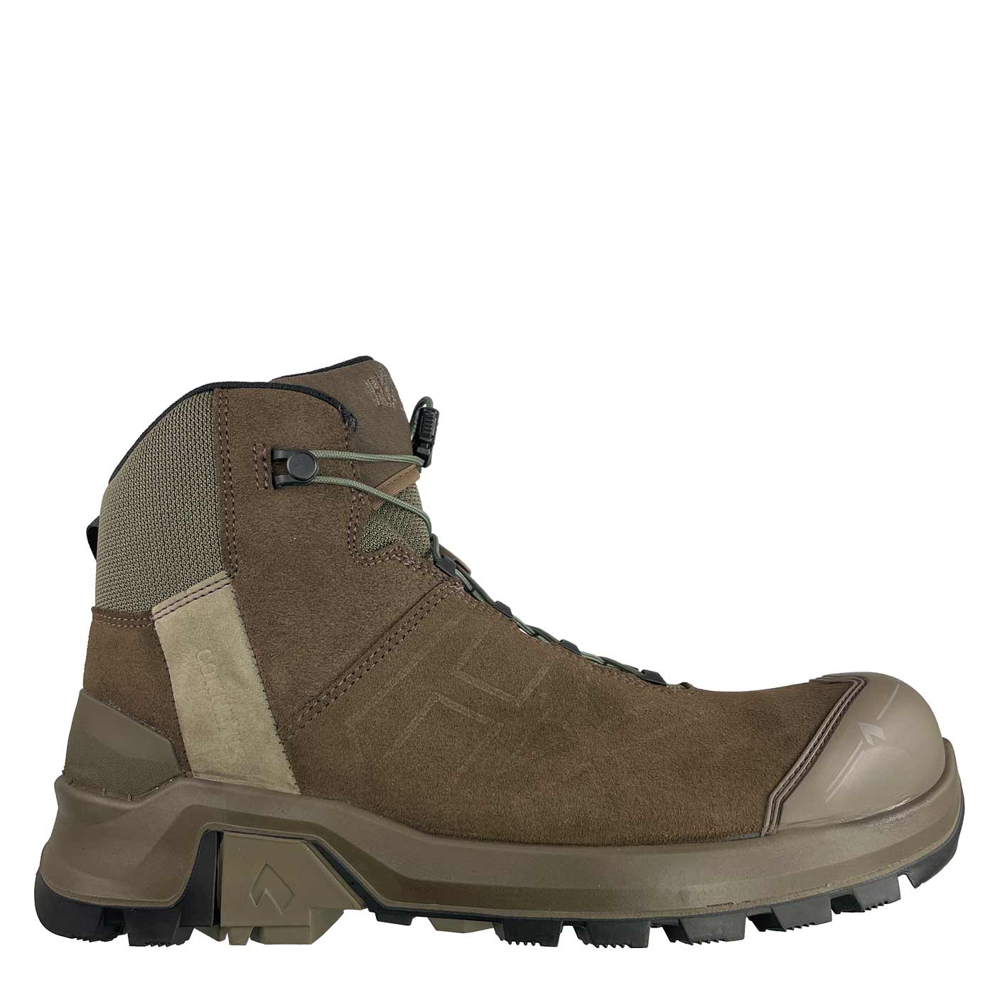 Chaussure de sécurité Connexis Safety+ GTX Mid marron avec GORE-TEX, vue latérale gauche