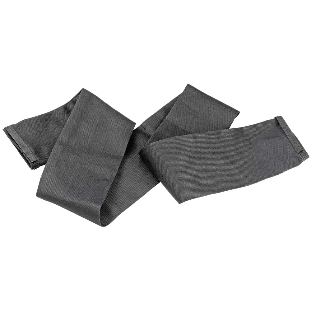 Protection du tissu Clearmaxx, ruban de tissu long noir, étalé à plat sans motif ni impression