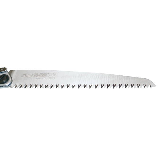 Lame de scie Super Accel 210-7.5, lame en métal argenté avec dents dentelées et fermeture à gauche