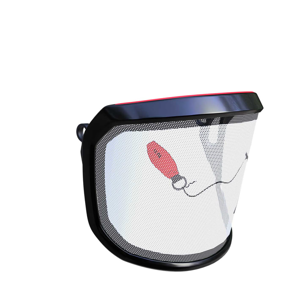 PROTOS® Visor Special Edition Vue latérale avec cadre noir et motif d’une fille et ballon rouge