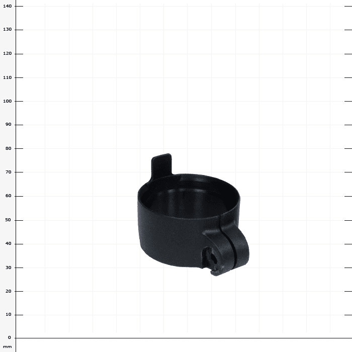 Ergo Silver Clamp XL, pince ronde noire en plastique avec un petit levier