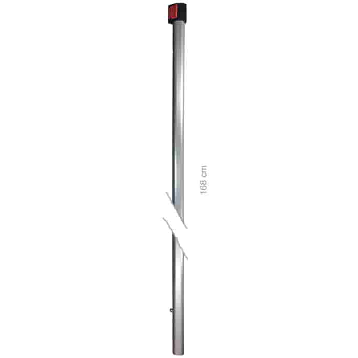 Canne Hayauchi 630 en bas, longue tige argentée avec partie supérieure noire et rouge, 168 cm de long