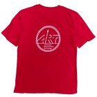 Dos du t-shirt rouge ART Spider avec logo ART blanc et lettrage « Advanced Ropeclimbing Technology »